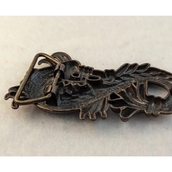 Snake/Dragon belt buckle 4x2" vtge Looks Coated bronze-ish color For 1.5" Belt. - Picture 8 of 9